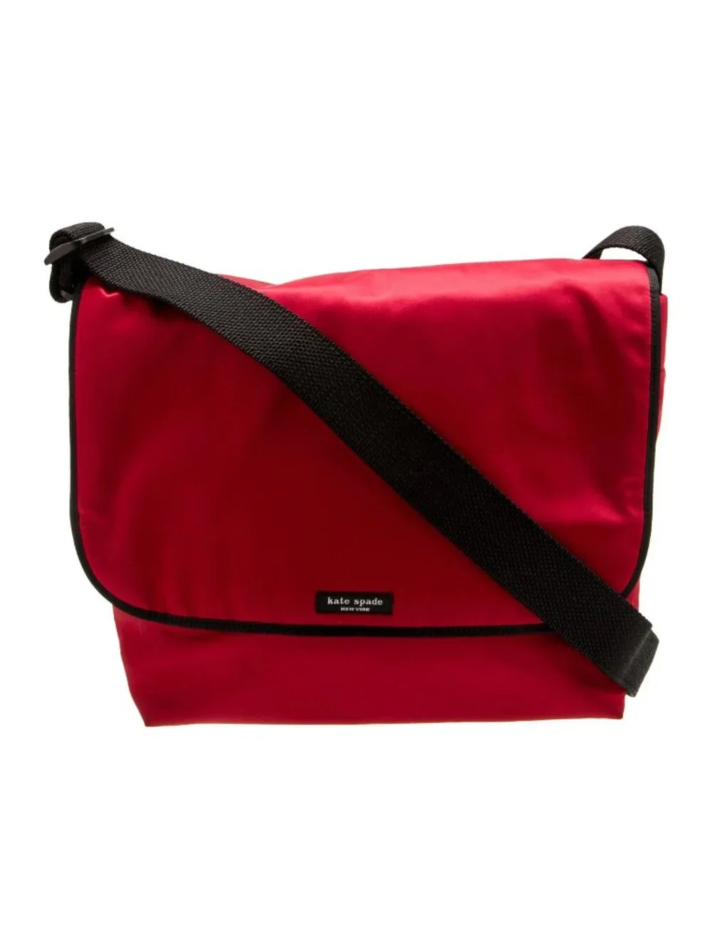 EUC Kate Spade New York Red Nylon Large Messenger Laptop Work Bag